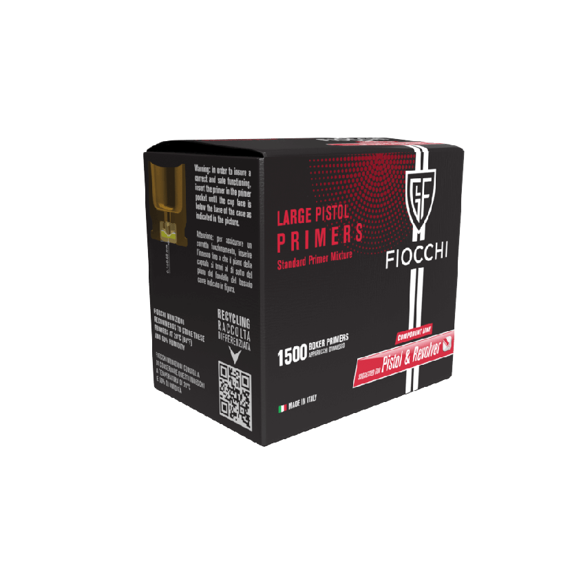 Fiocchi Large Pistol Primers (1,500 ct)