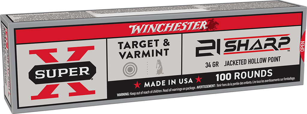 Winchester 21 Sharp Super-X 34gr Truncated Cone JHP