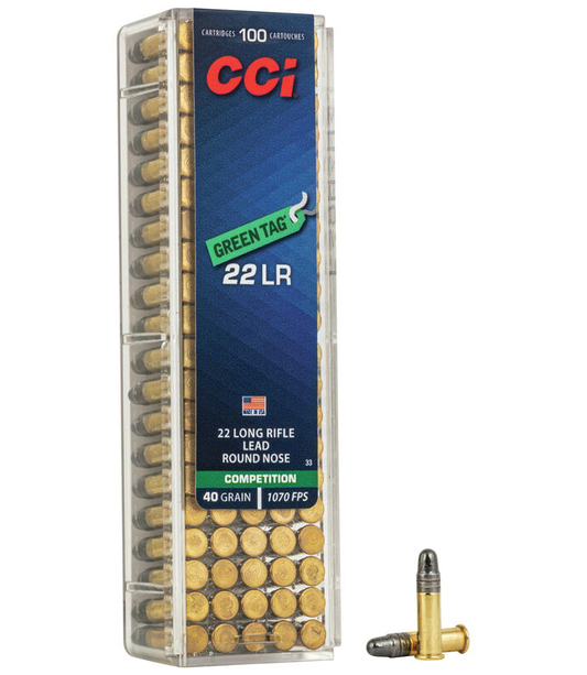 CCI 22 LR Green Tag 40gr. LRN (100ct)