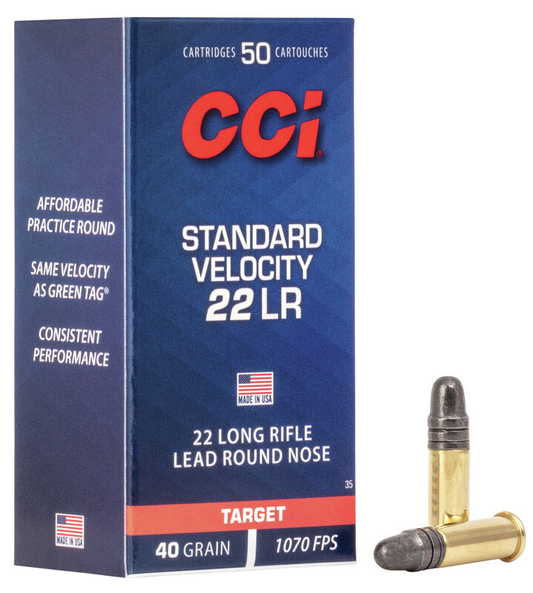 CCI 22LR Std Vel 40gr LRN Paperbox (50 ct.)
