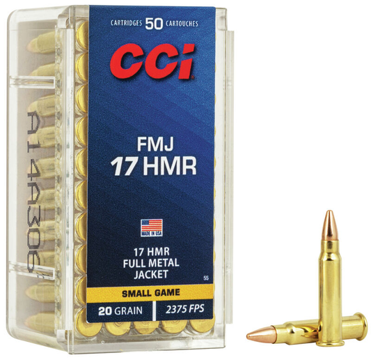 CCI 17 HMR 20gr. FMJ (50 ct.)