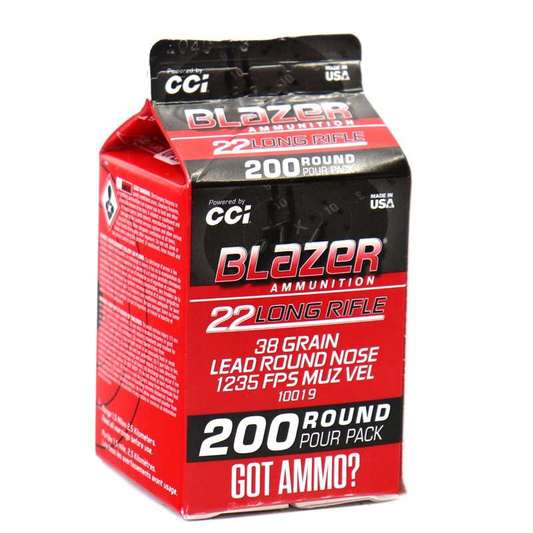 CCI 22LR 38 gr. RN Pour Pack (200 ct.)