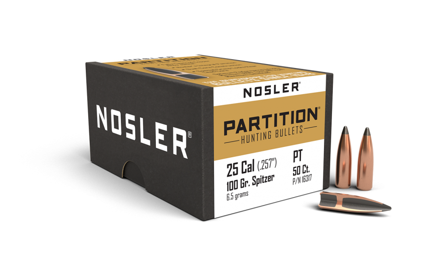 Nosler 25 Cal .257 100gr SP Partition (50ct)