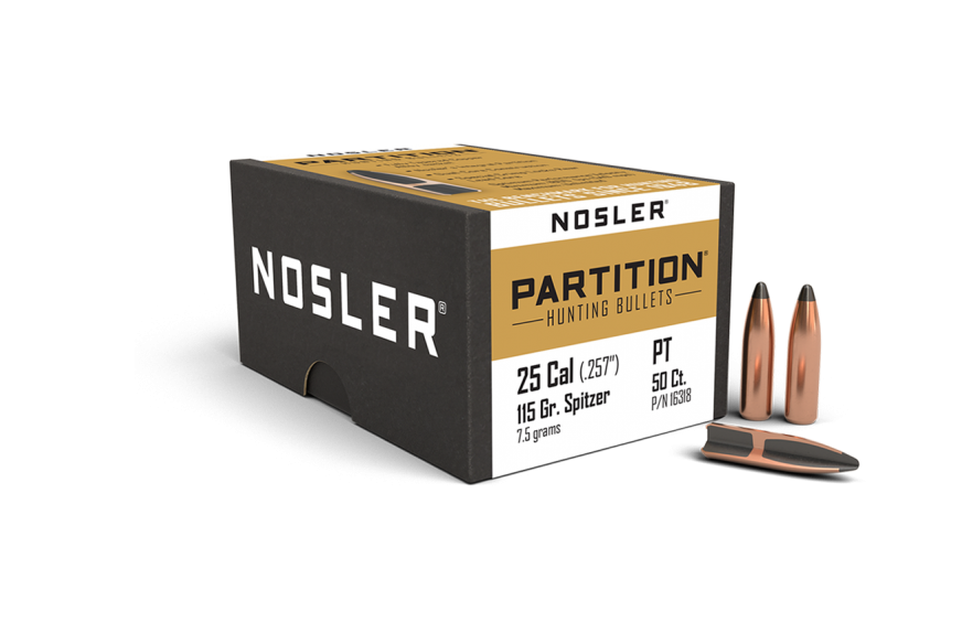 Nosler 25 Cal .257 115gr SP Partition (50ct)