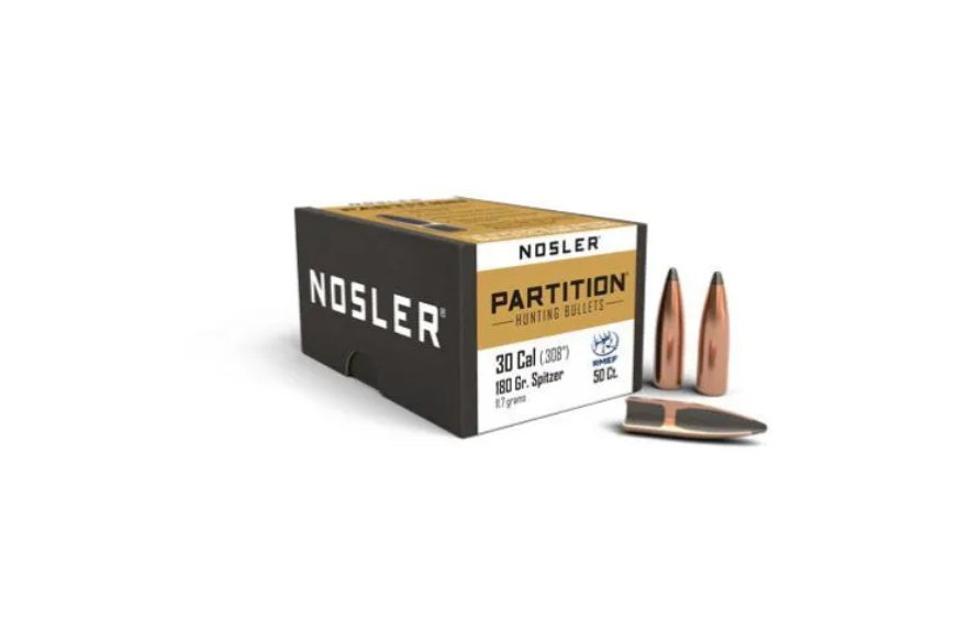 Nosler 30 Cal .308 180gr SP Partition (50ct)