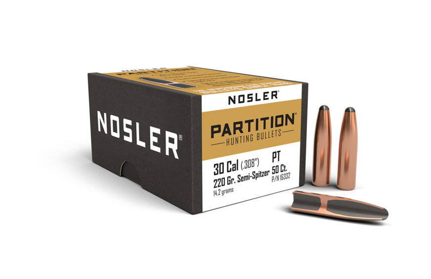 Nosler 30 Cal .308 220gr SSP Partition (50ct)