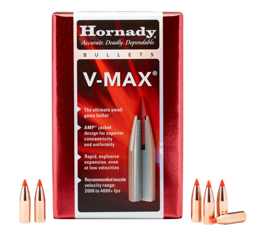 Hornady 22 Cal .224 55gr V-Max W/C (100ct)