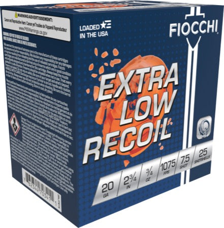Fiocchi Low Recoil Trainer 20ga. 3/4 oz. #7.5 (1075 fps)