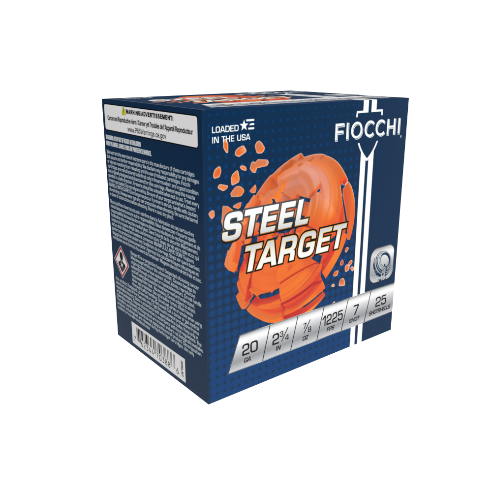 Fiocchi Steel 20ga. Low Recoil 7/8 oz. #7 (1200 fps)