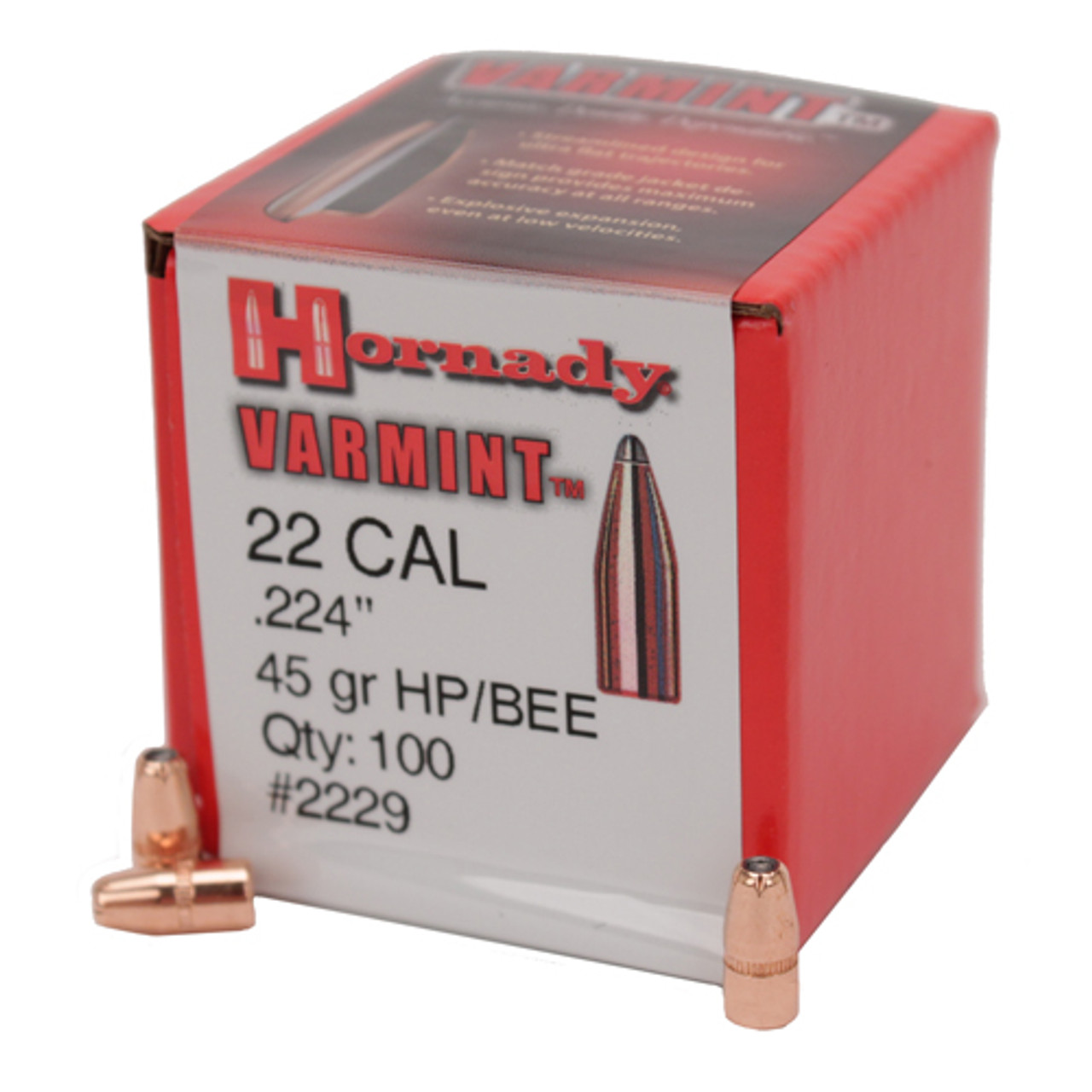 Hornady 22 Cal .224 45gr HP/Bee (100ct)