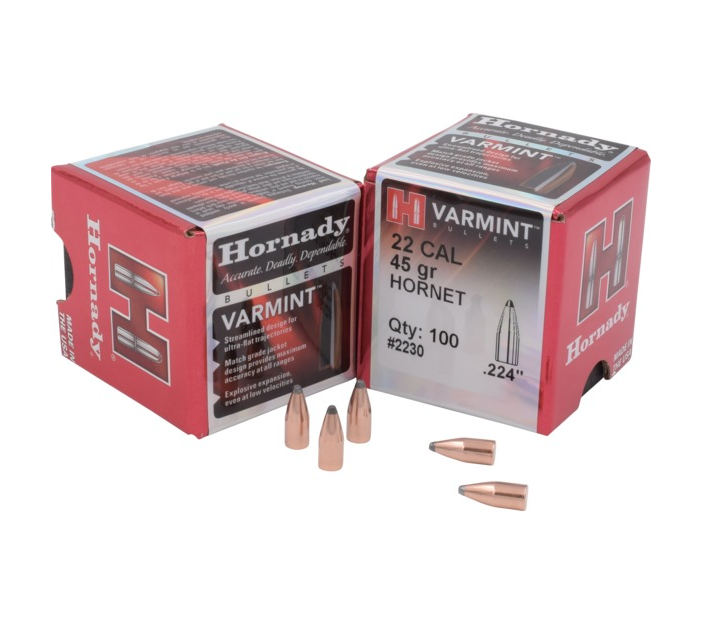 Hornady 22 Cal .224 45gr Hornet (100ct)