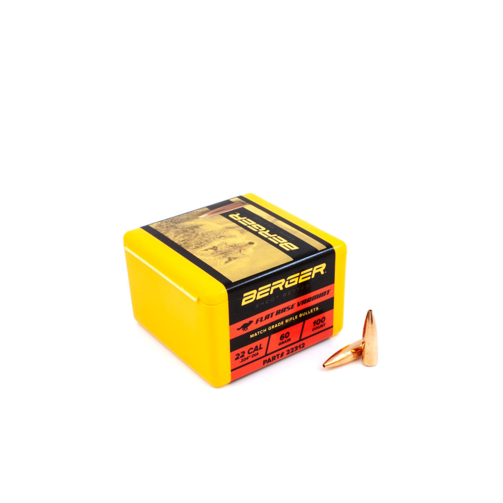 Berger 22 Cal .224 60gr FB Varmint (100ct)