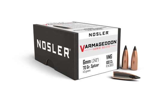 Nosler 6mm .243 70gr Varmageddon Tipped (100ct)