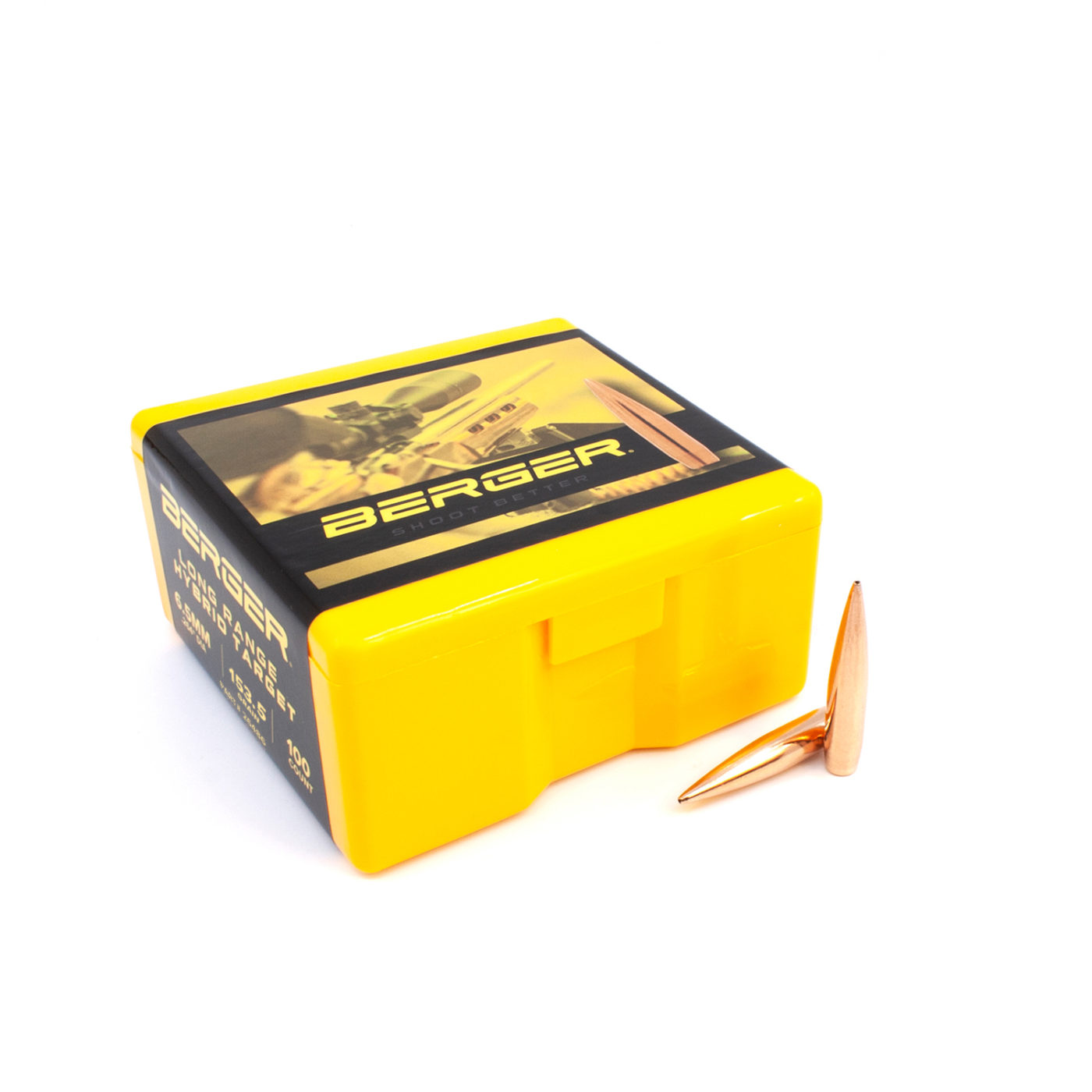Berger 6.5mm .264 153.5gr LR Hybrid Target (100ct)