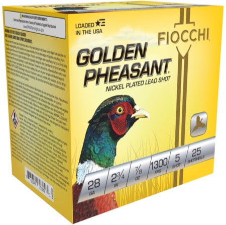 Fiocchi Golden Pheasant 28ga. 7/8 oz. #5 (1300 fps) PER BOX