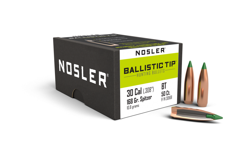 Nosler 30 Cal .308 168gr Ballistic Tip (50ct)