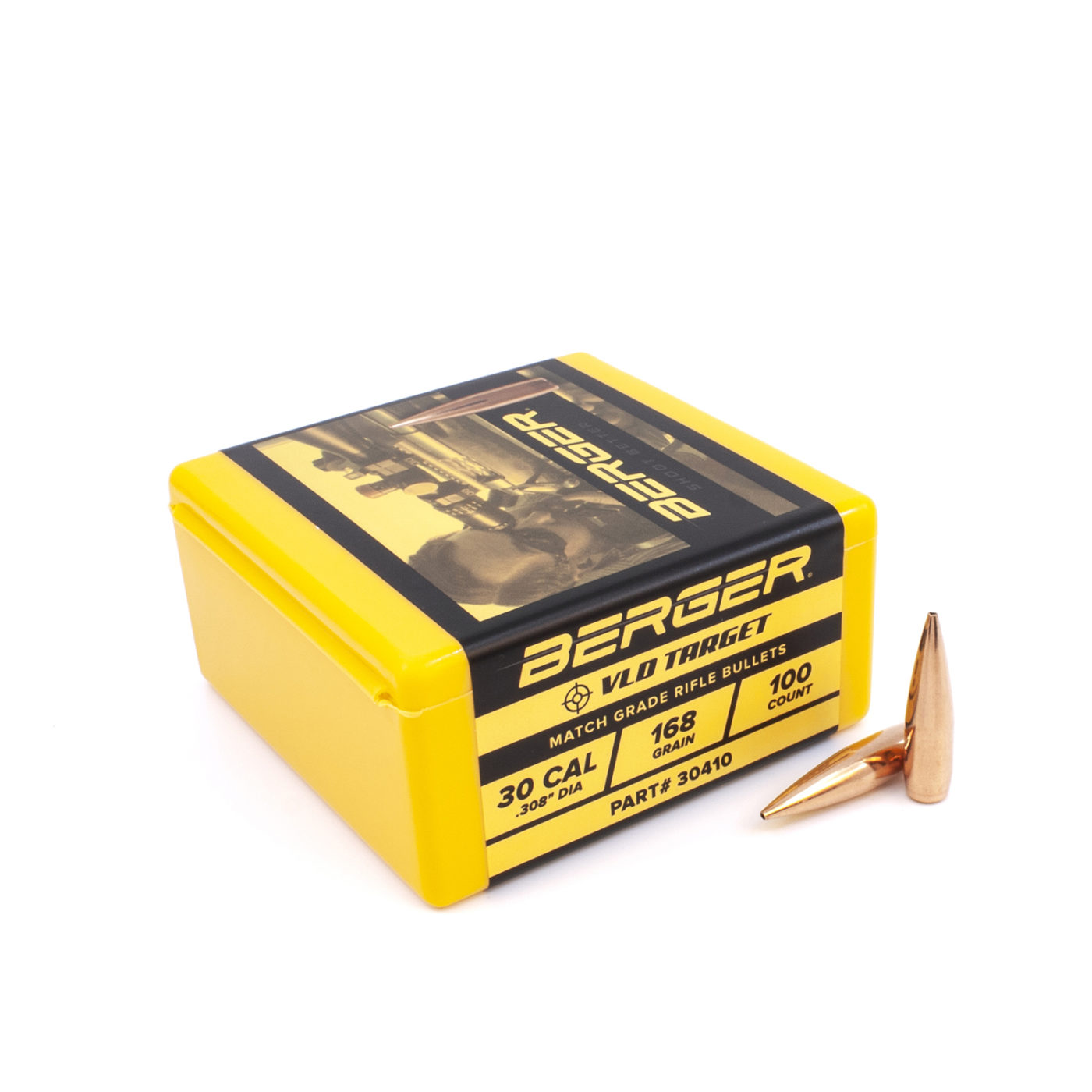Berger 30 Cal .308 168gr VLD Target (100ct)