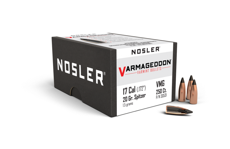 Nosler 17 Cal .172 20gr Varmageddon Tipped (250ct)