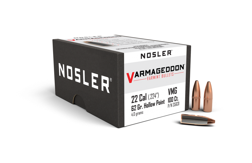 Nosler 22 Cal .224 62gr Varmageddon HP (100ct)