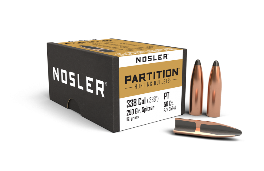 Nosler 338 Cal .338 250gr SP Partition (50ct)