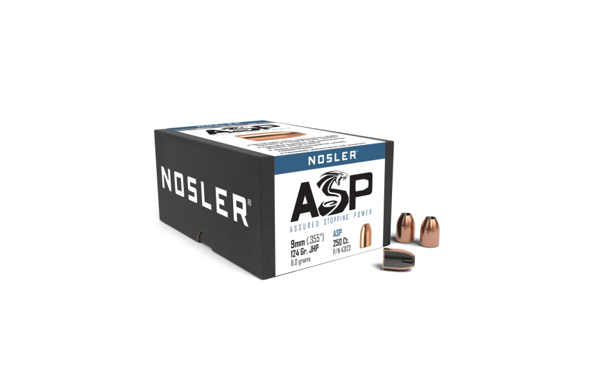 Nosler 9mm .356 124gr JHP (250ct)