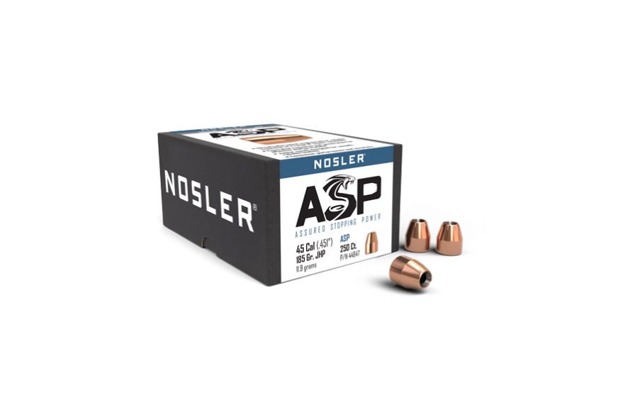 Nosler 45 Cal .452 185gr JHP (250ct)