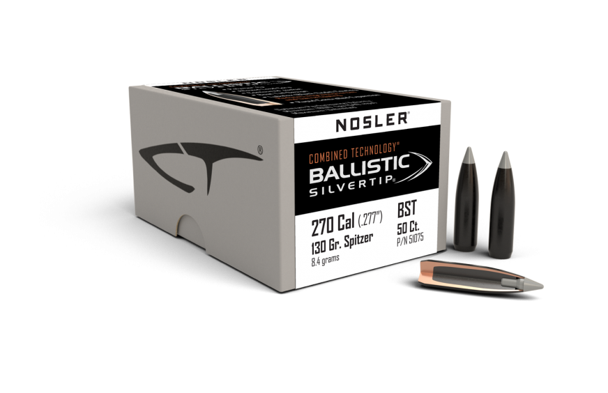 Nosler 270 Cal .277 130gr Ballistic Silvertip (50ct)