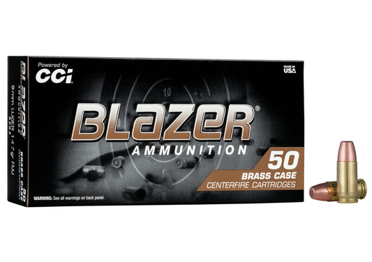 Blazer Brass 9mm Luger 147gr FMJ (50ct)