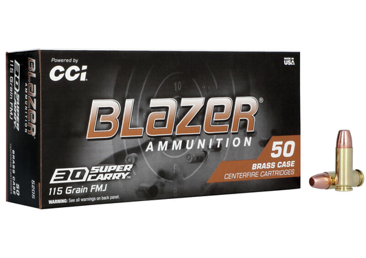 Blazer Brass 30 Super Carry 115gr FMJ (50ct)