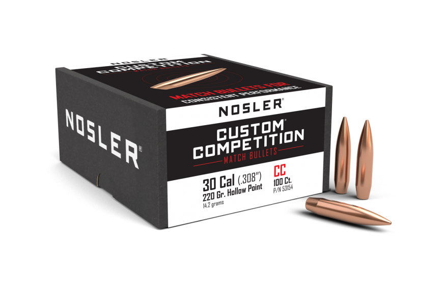 Nosler 30 Cal .308 220gr Custom Comp. HPBT (100ct)