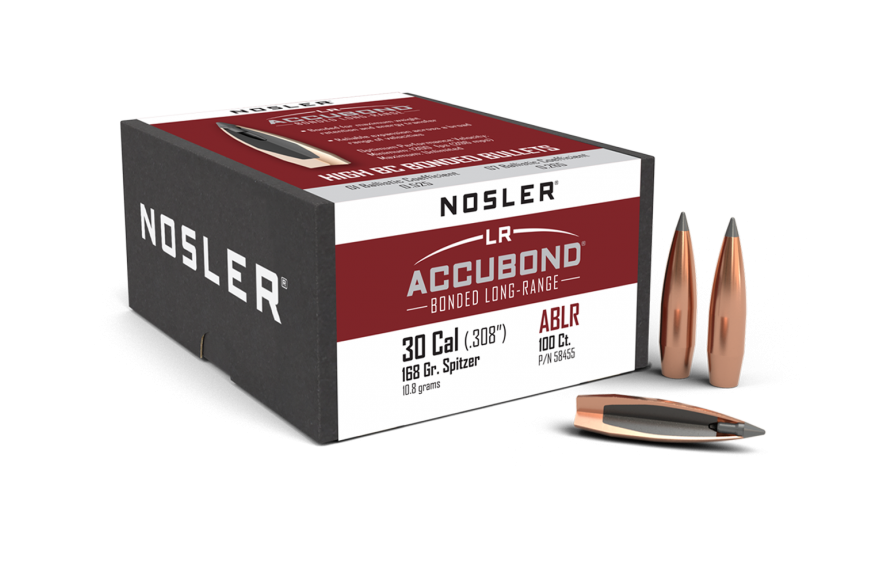 Nosler 30 Cal .308 168gr. Accubond Long Range (100 ct.)