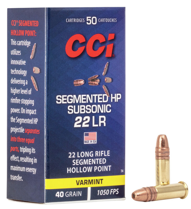 CCI 22 LR Subsonic Segmented 40gr HP (50ct)