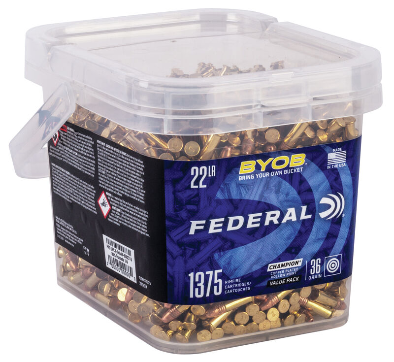 Federal 22 LR 36gr CPHP (1375ct Bucket)