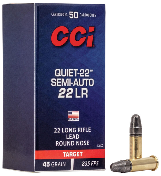 CCI 22 LR 40gr LRN Semi-Auto "Quiet 22" (50ct)