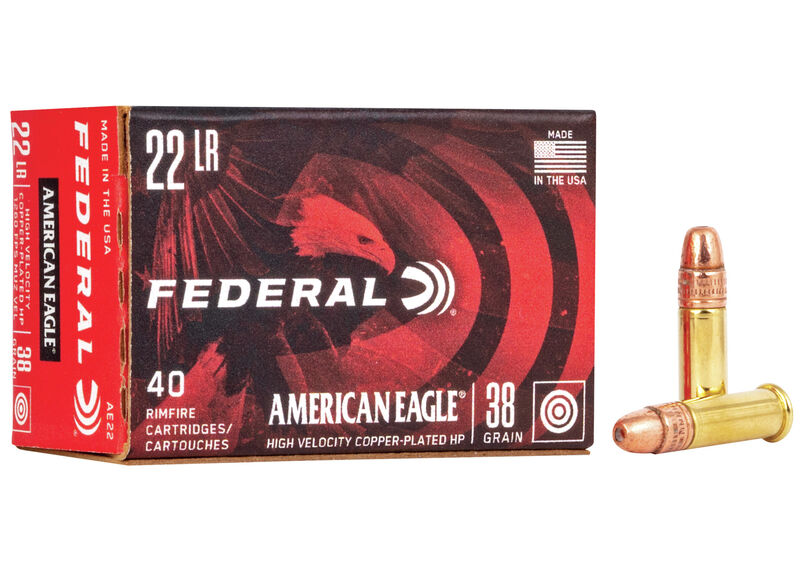 Federal American Eagle 22 LR 38gr. Copper HP (40ct)