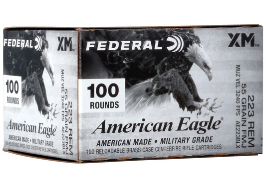 Federal American Eagle 223 Rem 55gr FMJ BT (100ct)