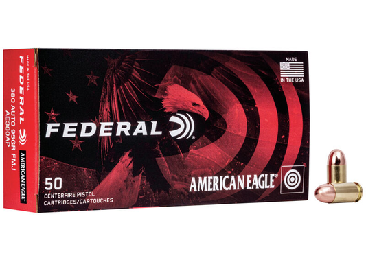 Federal American Eagle 380 Auto 95gr FMJ (50ct)