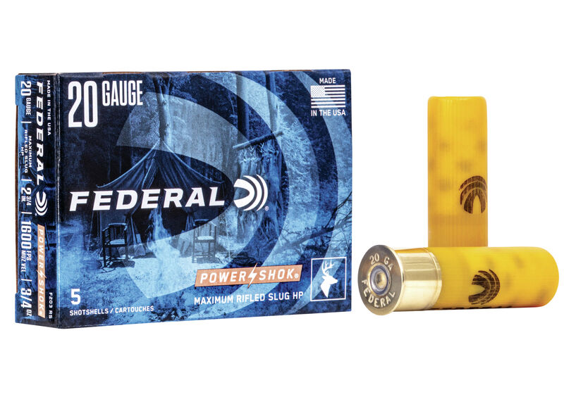 Federal Power-Shok Rifled Slug 20ga.1 oz.(1600 fps) (5 count)