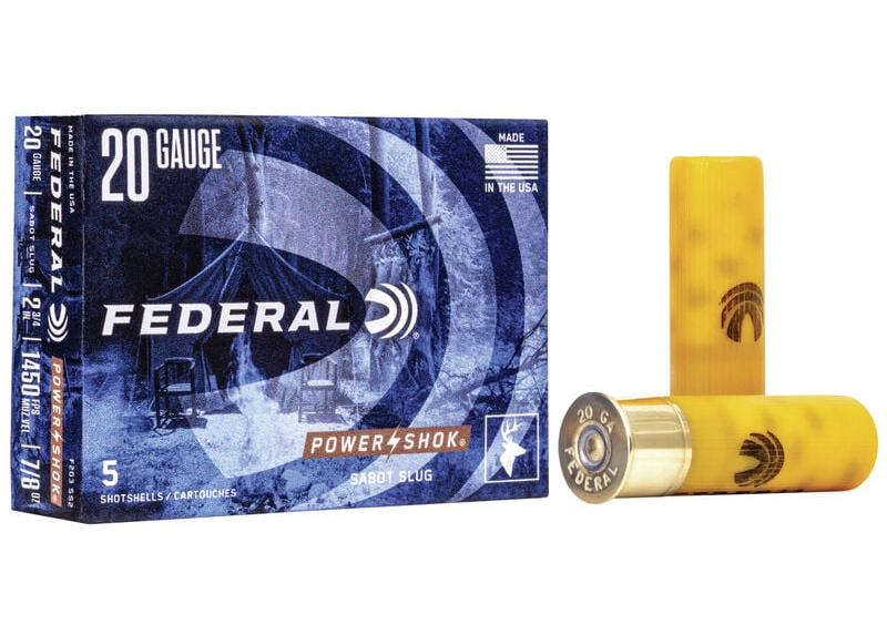 Federal Power-Shok Sabot Slug 20ga. 7/8 oz. (1450 fps) (5 count)