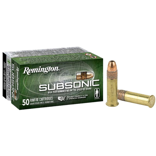 Remington Subsonic 22 LR LV 40gr Copper Plated HP (50ct)