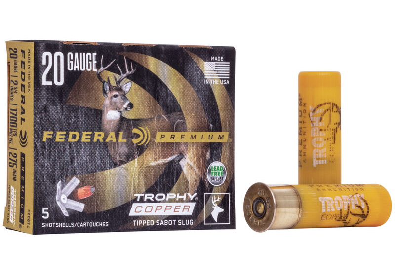 Federal Trophy Copper Sabot Slug 20ga. 3" 275 gr. (1900 fps)..