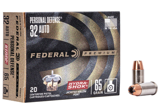 Federal 32 Auto 65gr Hydra-Shok JHP (20ct)