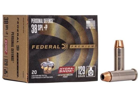 Federal 38 Special+P 129gr Hydra-Shok JHP (20ct)