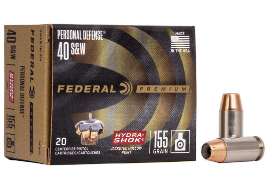 Federal 40 S&W 155gr Hydra-Shok JHP (20ct)