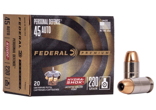 Federal 45 Auto 230gr Hydra-Shok JHP (20ct)