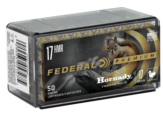 Federal 17 HMR 17gr Hornady V-MAX "V-SHOK" (50ct)..