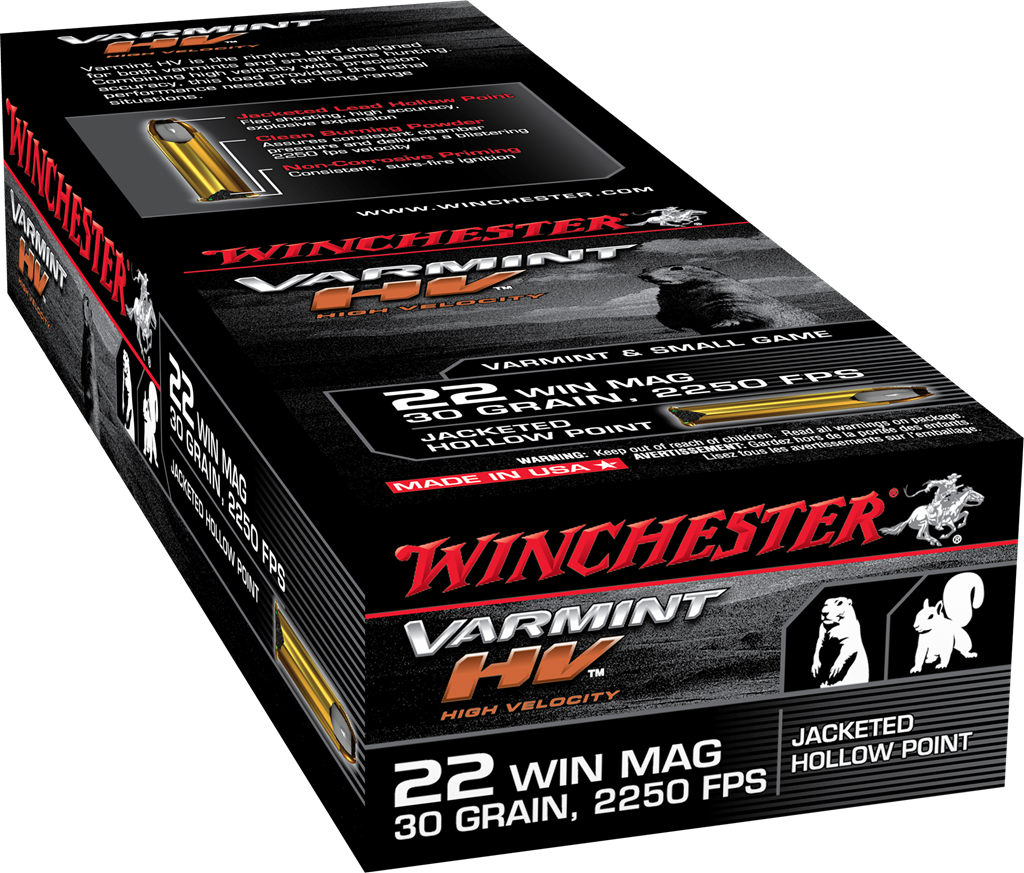 Winchester 22 WMR 30gr Varmint HV JHP (50ct)
