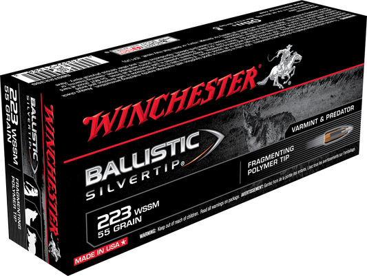 Winchester 223 WSSM 55gr Ballistic Silvertip (20ct)
