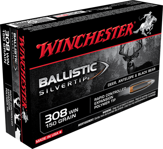 Winchester 308 Win 150gr. Ballistic Silvertip (20ct)