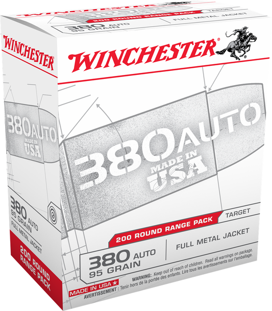 Winchester 380 Auto 95gr FMJ FN (200ct)
